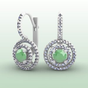 Серьги "Два круга" с близурой.